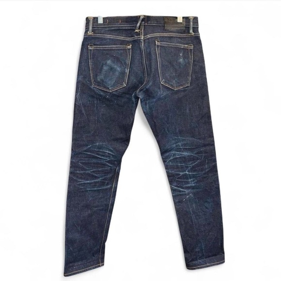 Hiroshi Kato Mammoth Indigo Jeans in Pen Slim - Picture 2 of 6